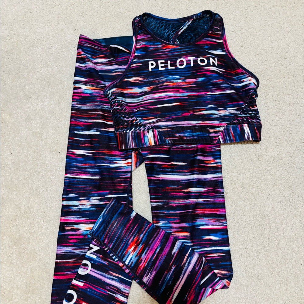 Peloton Colorful Striped Activewear Set